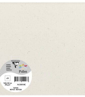 Pollen by Clairefontaine kaart 160 x 160 mm, 210 g/m2, gerecycled naturel