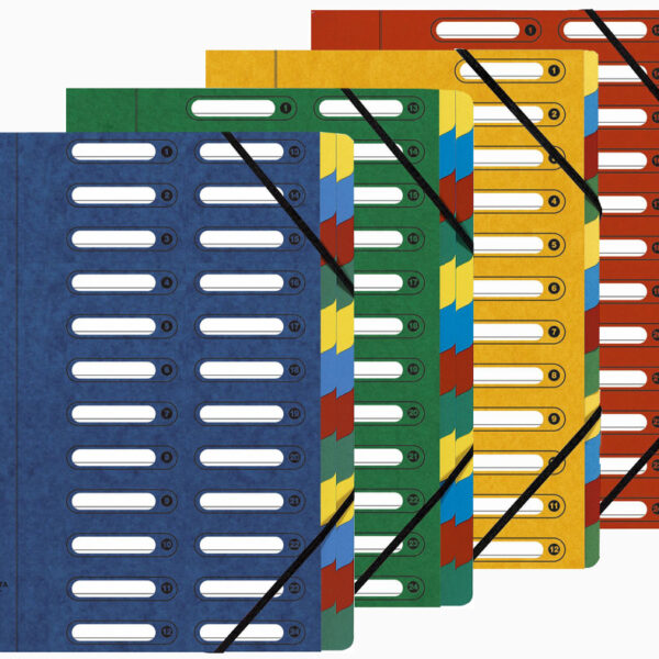 EXACOMPTA sorteermap, DIN A4, karton, 24 vakken, rood