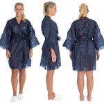 HYGOSTAR eenmalige kimono, gemaakt van PP-fleece, eenheidsmaat, blauw