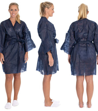 HYGOSTAR eenmalige kimono, gemaakt van PP-fleece, eenheidsmaat, blauw