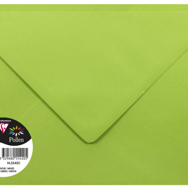 Pollen by Clairefontaine envelop 162 x 229 mm, mint, 120 g/m²