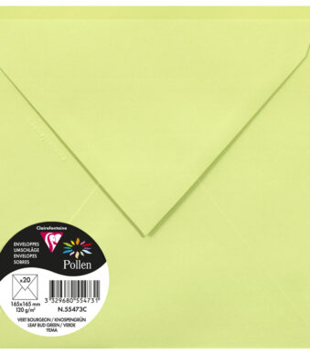 Pollen by Clairefontaine envelop 165 x 165 mm, kiemgroen, 120 g/m²