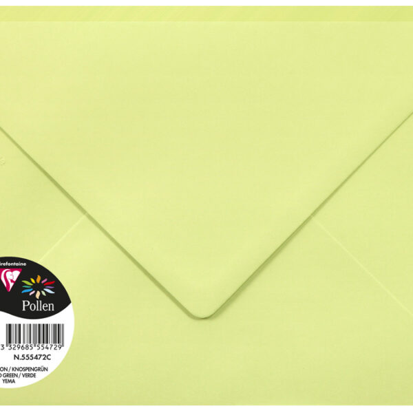 Pollen by Clairefontaine envelop 162 x 229 mm, lentegroen, 120 g/m²