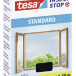 tesa horrengaas/vliegengaas STANDARD voor ramen, 1,50 m x 1,80 m, antraciet