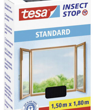 tesa horrengaas/vliegengaas STANDARD voor ramen, 1,50 m x 1,80 m, antraciet