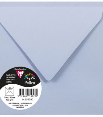 Pollen by Clairefontaine envelop 140 x 140 mm, lavendelblauw, 120 g/m²