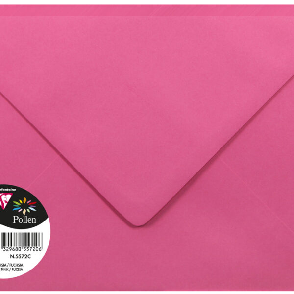 Pollen by Clairefontaine envelop 162 x 229 mm, fuchsia, 120 g/m²