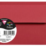 Pollen by Clairefontaine envelop 90x140 mm, kersenrood, 120 g/m²