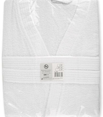 HYGOSTAR badjas Kimono, maat M, van katoen, wit