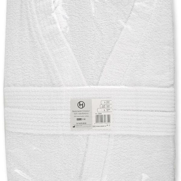 HYGOSTAR badjas Kimono, maat M, van katoen, wit