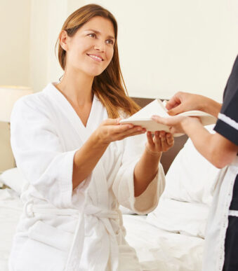 HYGOSTAR badjas Kimono, maat M, van katoen, wit