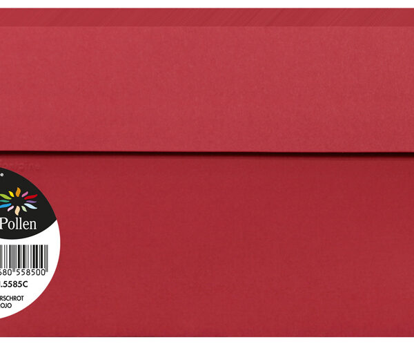 Pollen by Clairefontaine envelop 110 x 220 mm, kersenrood, 120 g/m²