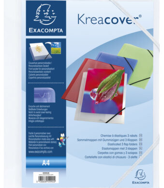 EXACOMPTA hoekspanmap Creacover, DIN A4, PP, wit