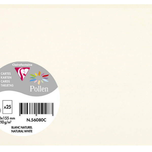 Pollen by Clairefontaine kaart C6, 210 g/m2, naturelwit