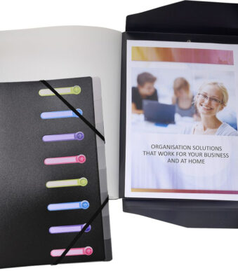 EXACOMPTA sorteermap, DIN A4, PP, 8 vakken, zwart