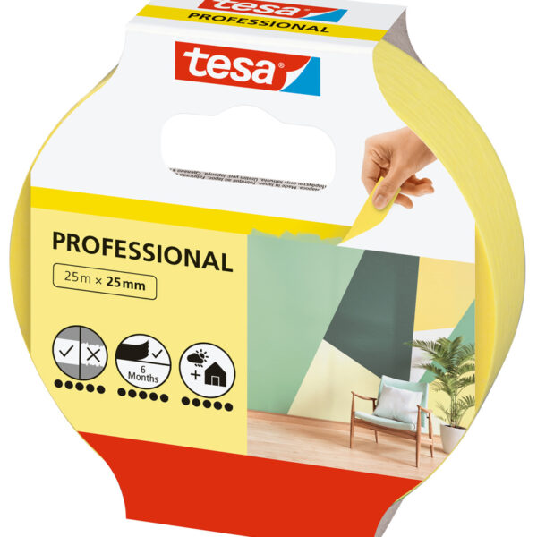 tesa schilders crêpe Precision Indoor afdektape, 25 mm x 25 m