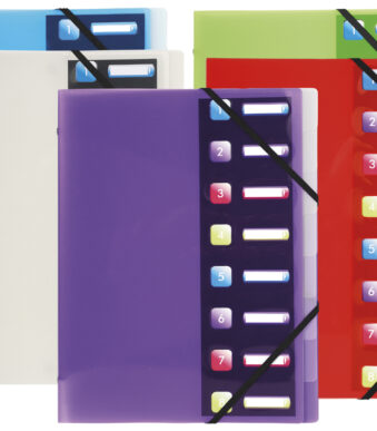 EXACOMPTA sorteermap Crystal Colour, DIN A4, PP, 8 vakken