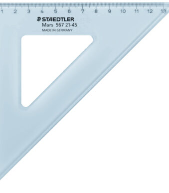 STAEDTLER tekendriehoek Mars, 45 graden, hypothenusa: 200 mm