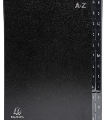 EXACOMPTA pultordner/sorteerordner, DIN A4, A-Z, 24 vakken, zwart