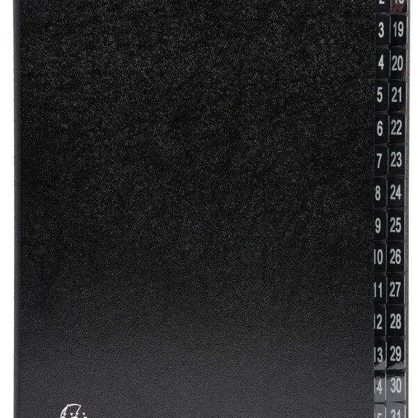 EXACOMPTA pultordner/sorteerordner, DIN A4, 1-31, 32 vakken, zwart