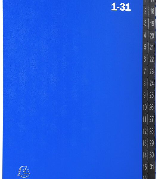 EXACOMPTA sorteermap, DIN A4, 1-31, 32 vakken, blauw
