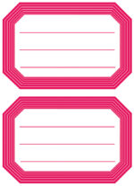 HERMA boeketiketten, ontwerp met rode rand, 82 x 55 mm