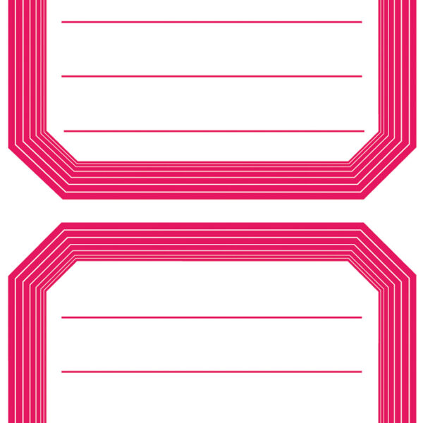 HERMA boeketiketten, ontwerp met rode rand, 82 x 55 mm