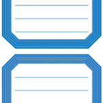 HERMA boeketiketten, ontwerp met blauwe rand, 82 x 55 mm