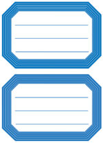HERMA boeketiketten, ontwerp met blauwe rand, 82 x 55 mm