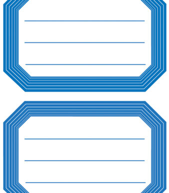 HERMA boeketiketten, ontwerp met blauwe rand, 82 x 55 mm