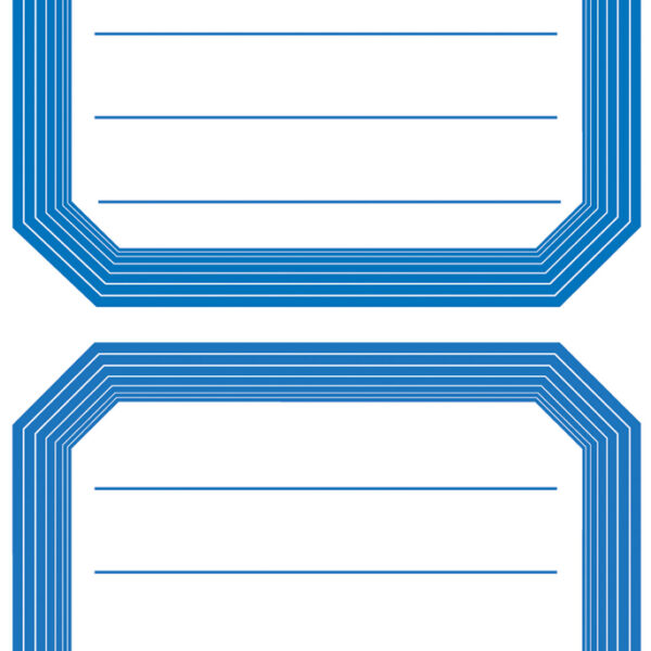 HERMA boeketiketten, ontwerp met blauwe rand, 82 x 55 mm