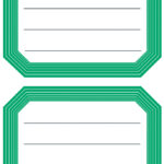 HERMA boeketiketten, ontwerp met groene rand, 82 x 55 mm