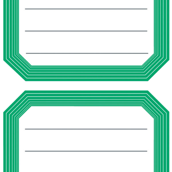 HERMA boeketiketten, ontwerp met groene rand, 82 x 55 mm