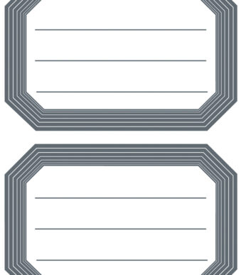HERMA boeketiketten, ontwerp met grijze rand, 82 x 55 mm