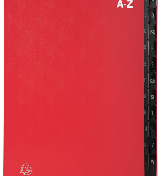 EXACOMPTA pultordner/sorteerordner, DIN A4, A-Z, 24 vakken, rood
