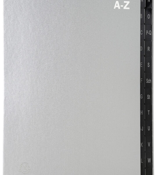 EXACOMPTA pultordner/sorteerordner, DIN A4, A-Z, 24 vakken, zilver
