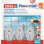 tesa Powerstrips haken SMALL ovaal, chroom, 1 kg