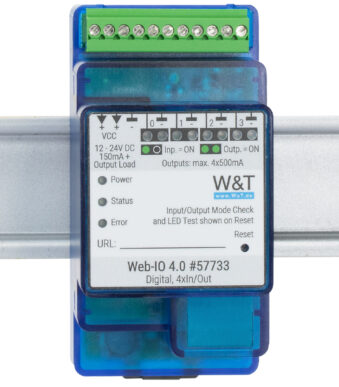 W&T Web-IO 4.0 Digital, 4 x In/Out, 10/100 BaseT, blauw