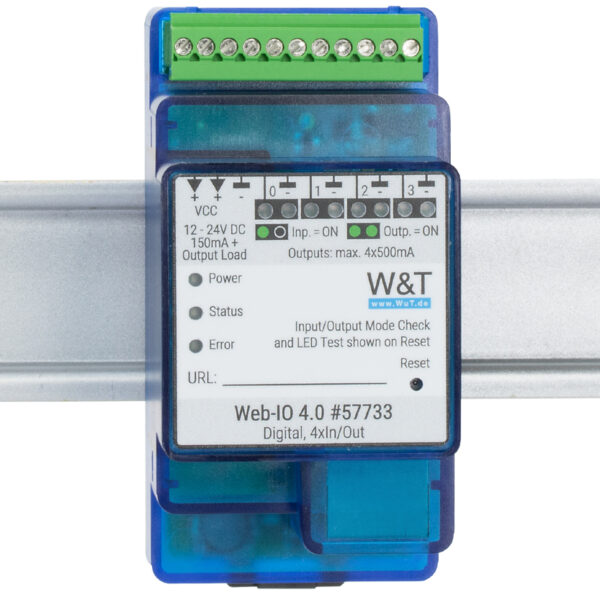 W&T Web-IO 4.0 Digital, 4 x In/Out, 10/100 BaseT, blauw