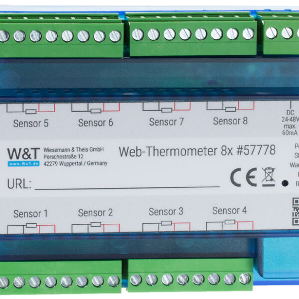 W&T WebThermograph 8x, voor registratie van 8 temperatuurpunten