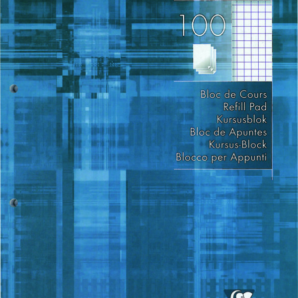 Clairefontaine schoolblok, DIN A4, geruit, 100 vel, blauw