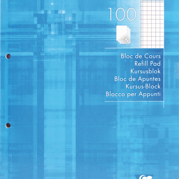 Clairefontaine schoolblok, DIN A4, geruit, 100 vel, lichtblauw