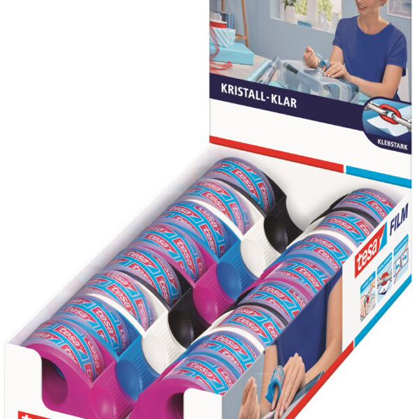 tesa Mini dispenser incl. tesa plakband glashelder, in toonbankdisplay