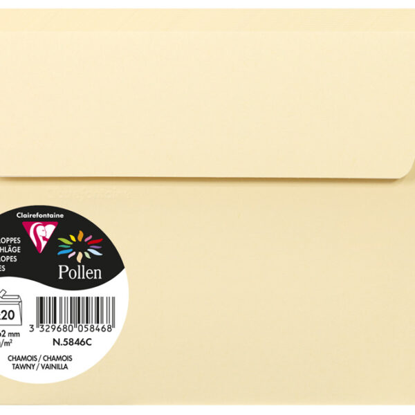 Pollen by Clairefontaine envelop 114 x 162 mm, chamois, 120 g/m²