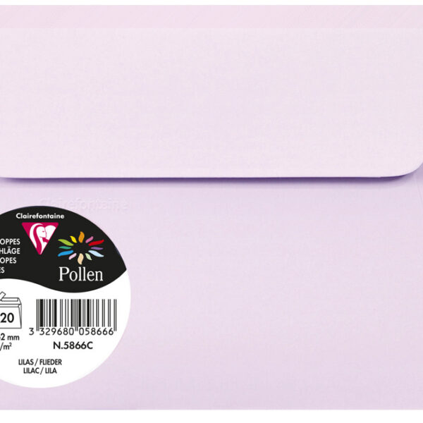 Pollen by Clairefontaine envelop 114 x 162 mm, sering, 120 g/m²