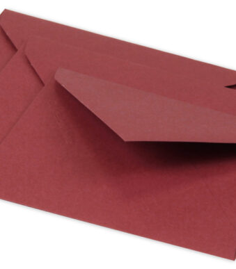 Pollen by Clairefontaine envelop Mini, 75 x 100 mm, bordeaux, 120 g/m²