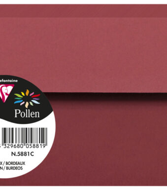 Pollen by Clairefontaine envelop 90x140 mm, bordeaux, 120 g/m²