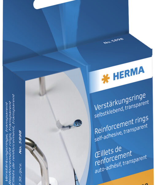 HERMA ponsgatversterkingsringen, van kunststof, transparant, 12 mm