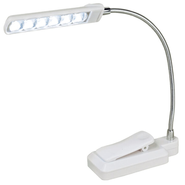 KLEIBER Mini LED-klemlamp, batterijvoeding, wit