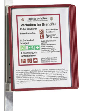 DURABLE informatiepanelensysteem VARIO MAGNET WALL 5, set, rood